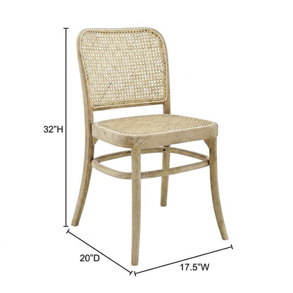 Wood Dining Side Chair with Ladder Back for Kitchen and Dining Room, Gray