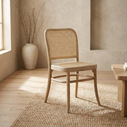 Wood Dining Side Chair with Ladder Back for Kitchen and Dining Room, Gray