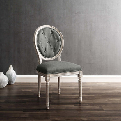 Arise Vintage French Upholstered Fabric Dining Side Chair
