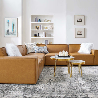 Restore 5-Piece Vegan Leather Sectional Sofa