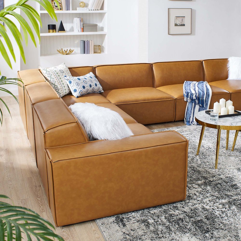 Restore 6-Piece Vegan Leather Sectional Sofa