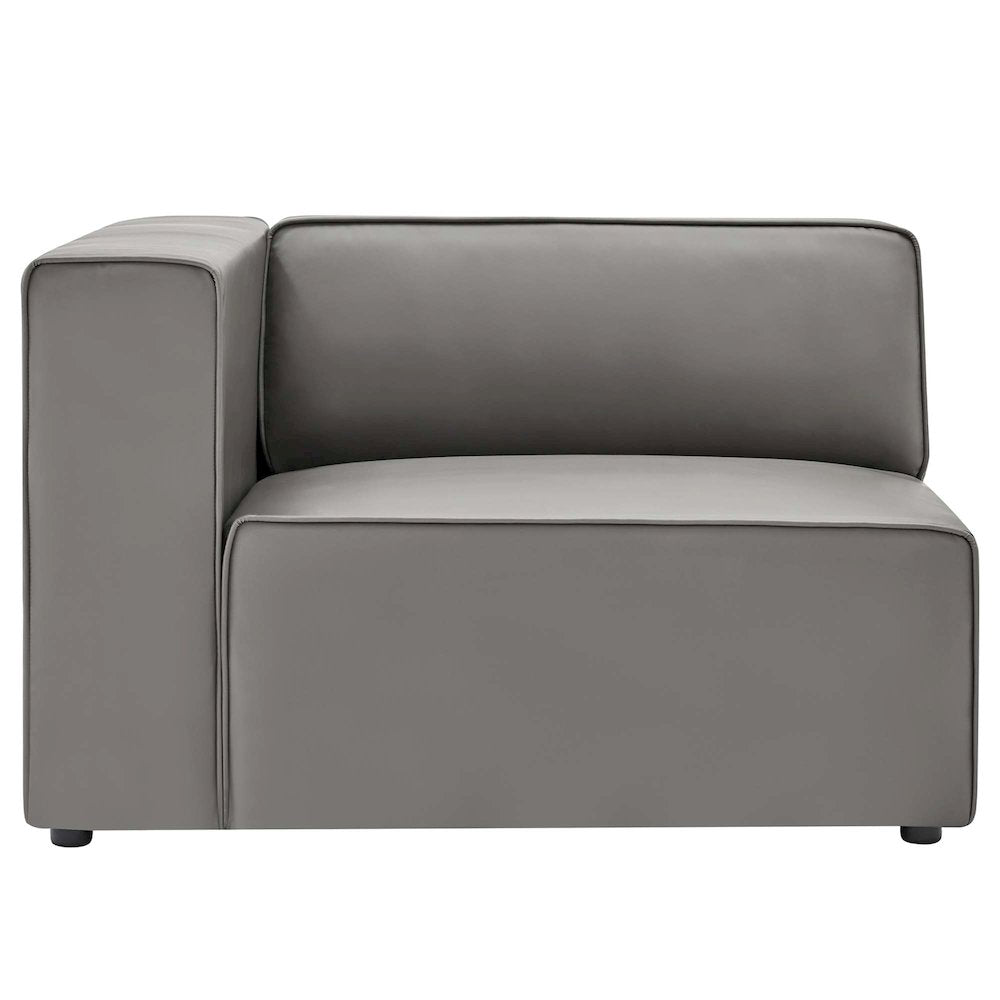Mingle 2-Piece Vegan Leather Sectional Sofa Loveseat