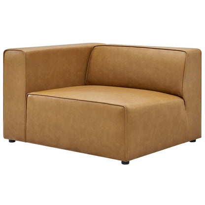 Mingle 4-Piece Vegan Leather Sectional Sofa