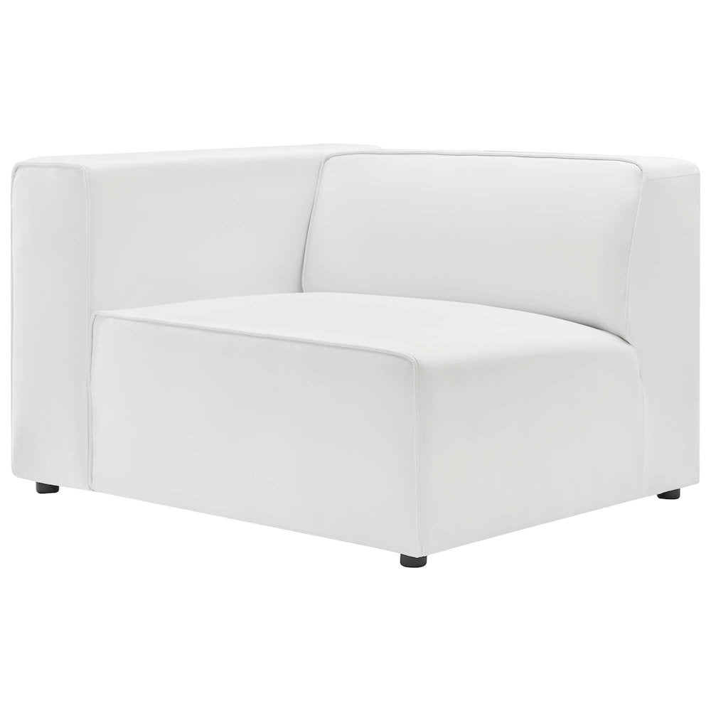 Mingle 4-Piece Vegan Leather Sectional Sofa