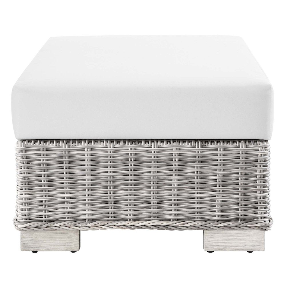 Conway Outdoor Patio Wicker Rattan Ottoman