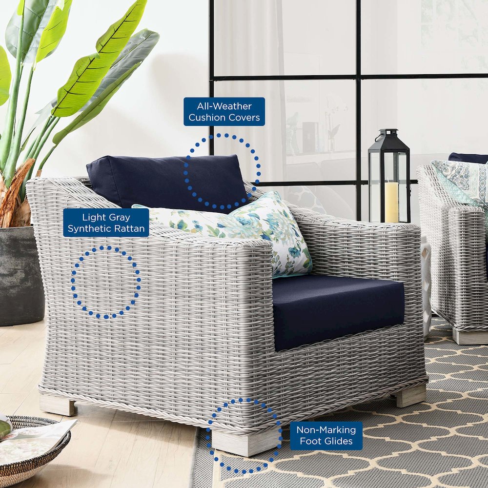 Conway Outdoor Patio Wicker Rattan Armchair