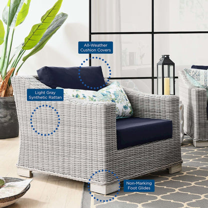 Conway Outdoor Patio Wicker Rattan Armchair