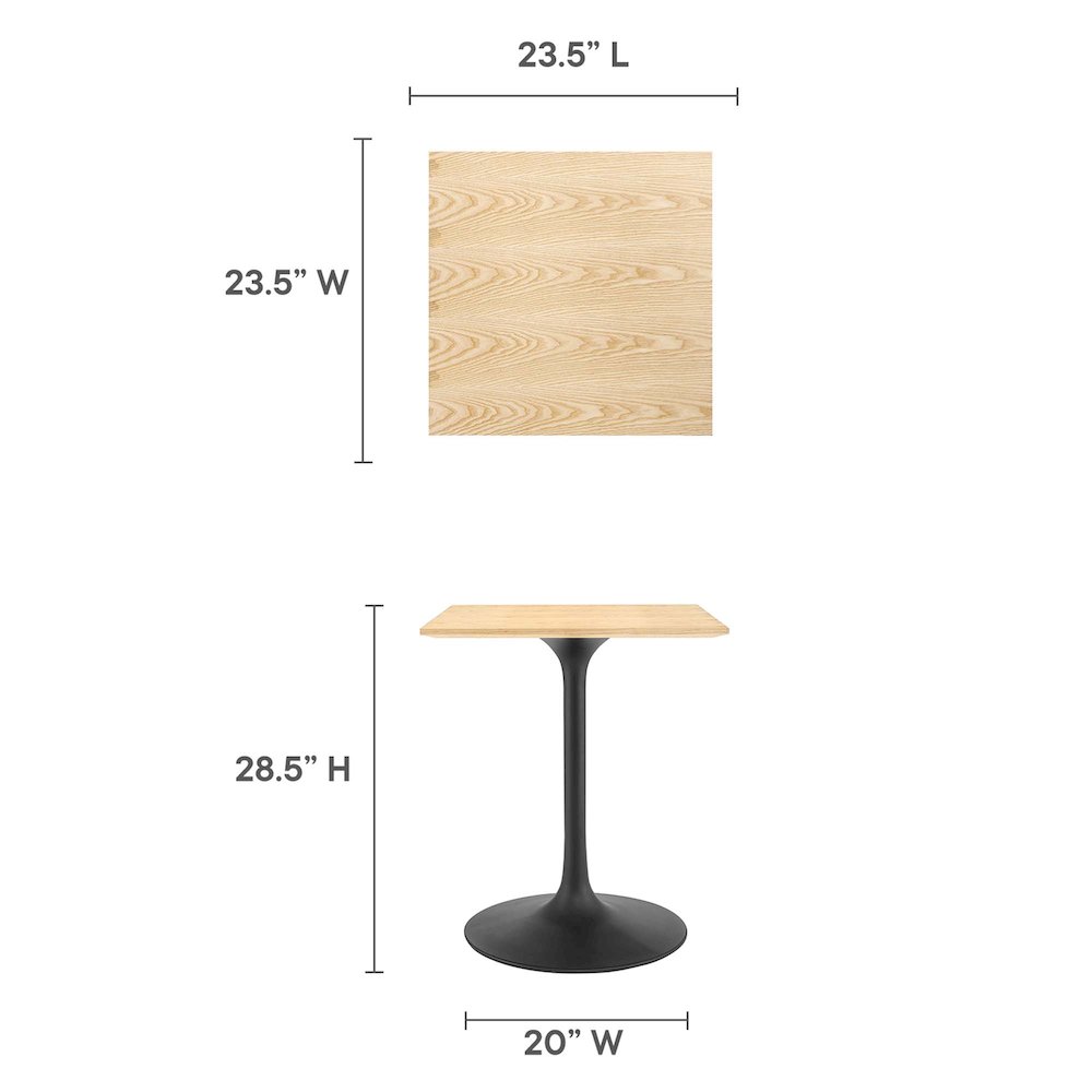 Lippa 24" Square Wood Dining Table