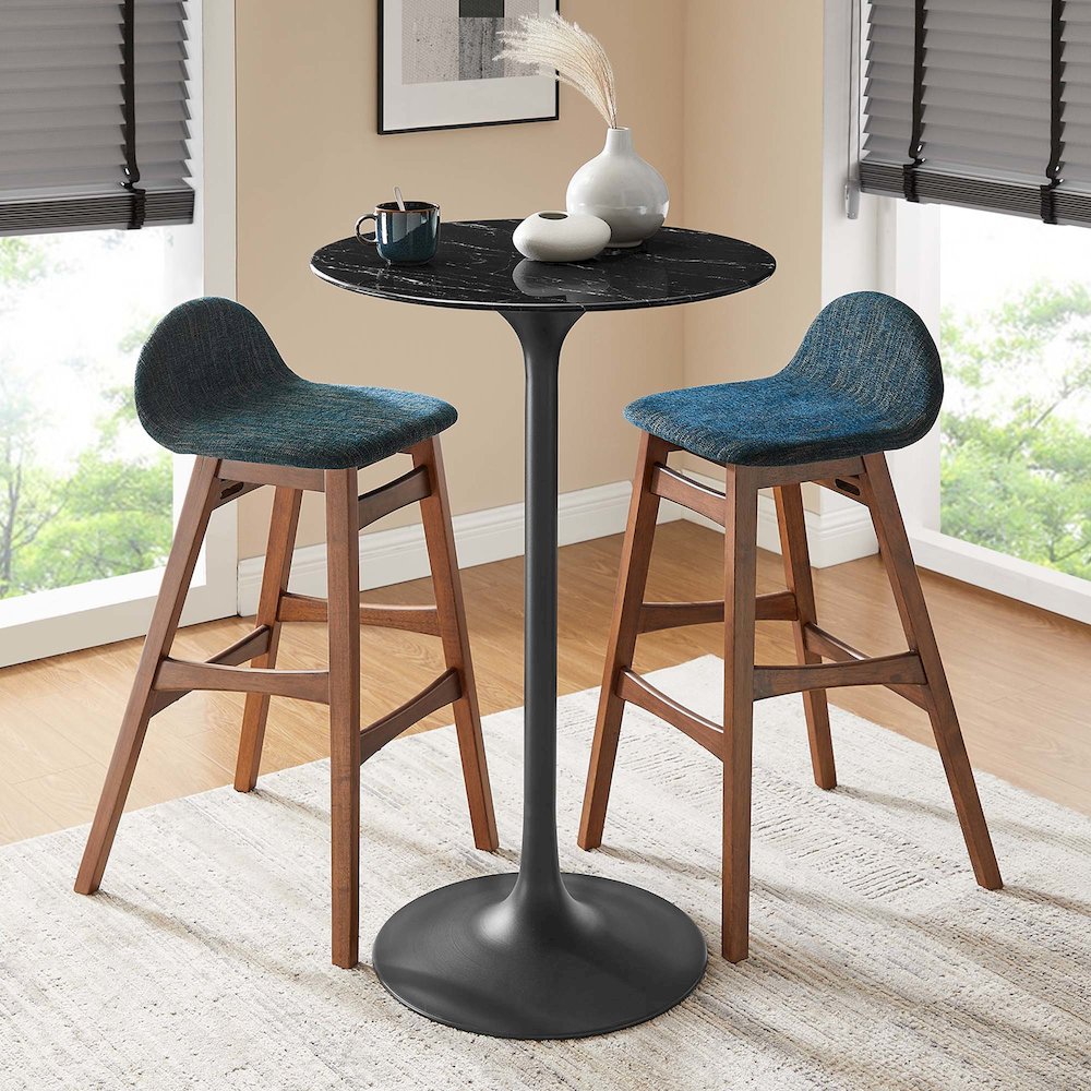 Lippa 28" Round Faux Marble Bar Table