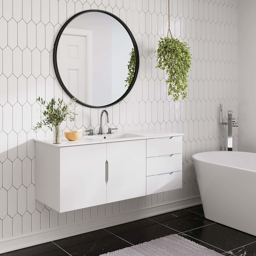 48" Double or Single Sink (Not Included) Bathroom Vanity Cabinet