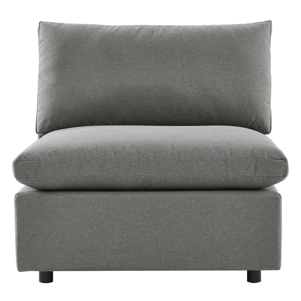 Commix Overstuffed Outdoor Patio Armless Chair