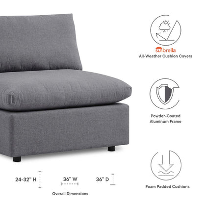 Commix Sunbrella Outdoor Patio Armless Chair