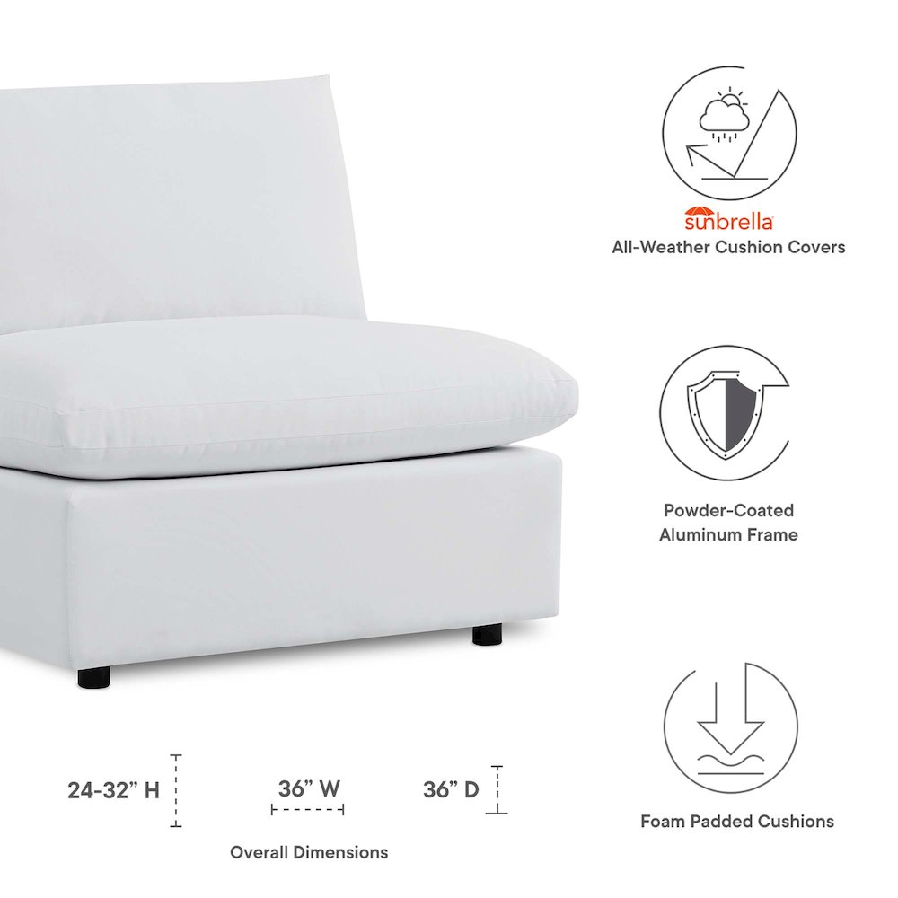 Commix Sunbrella Outdoor Patio Armless Chair