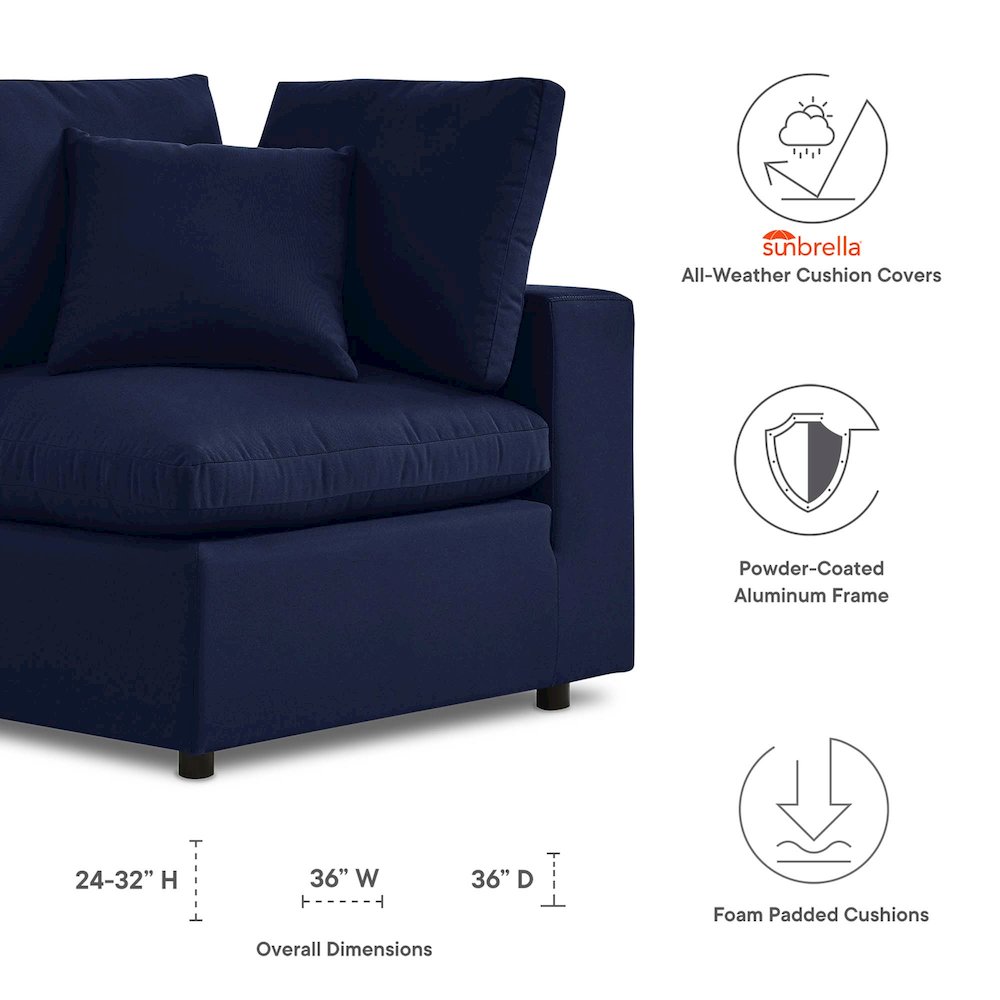 Commix Sunbrella Outdoor Patio Corner Chair