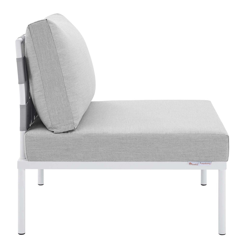 Harmony Sunbrella Outdoor Patio Aluminum Armless Chair