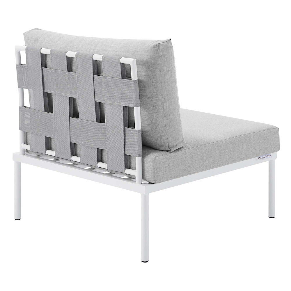 Harmony Sunbrella Outdoor Patio Aluminum Armless Chair