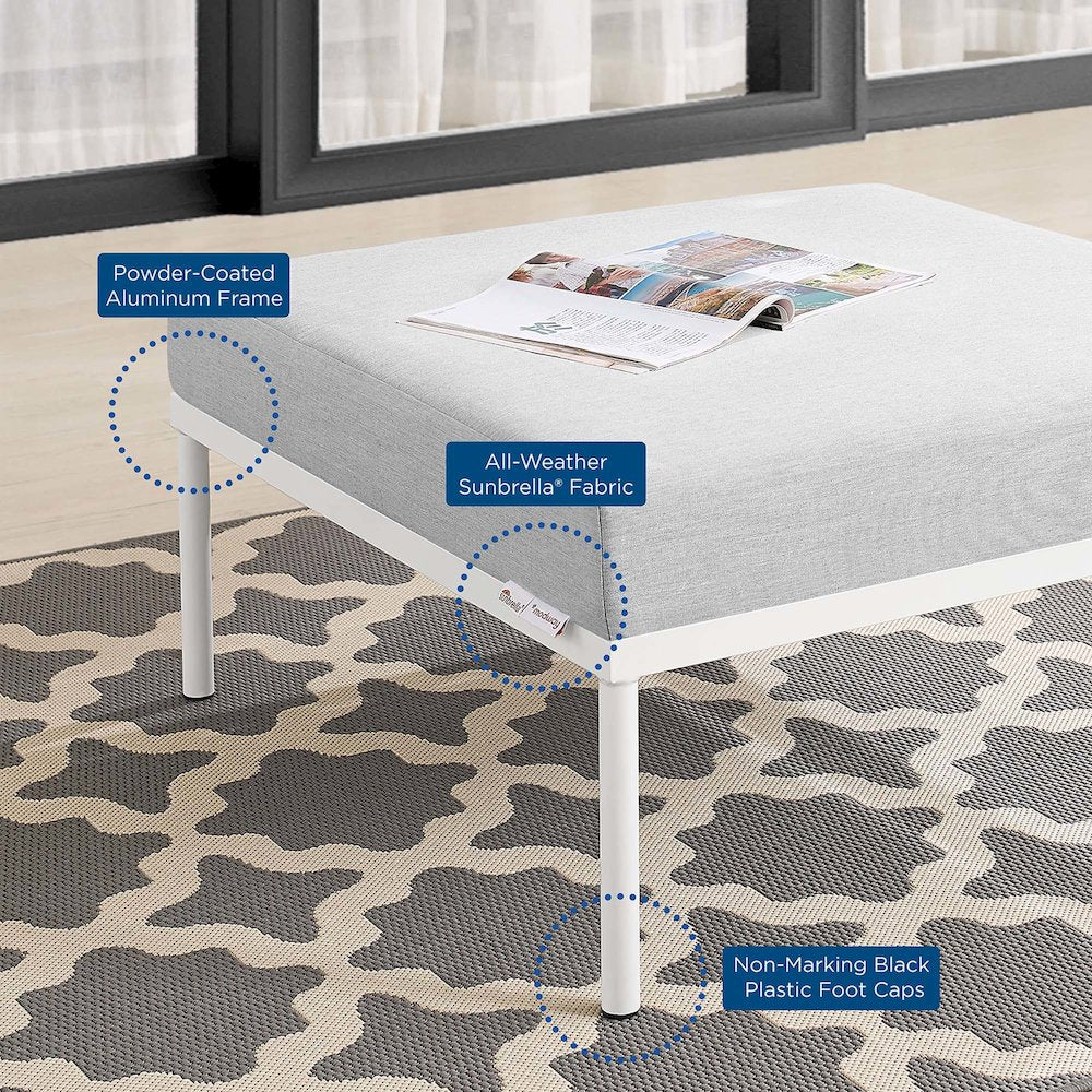 Harmony Sunbrella Outdoor Patio Aluminum Ottoman