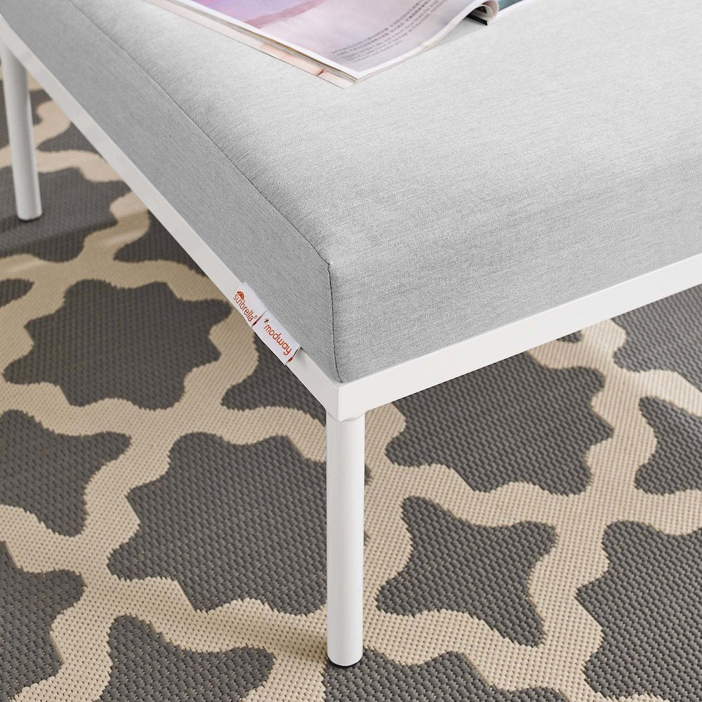 Harmony Sunbrella Outdoor Patio Aluminum Ottoman
