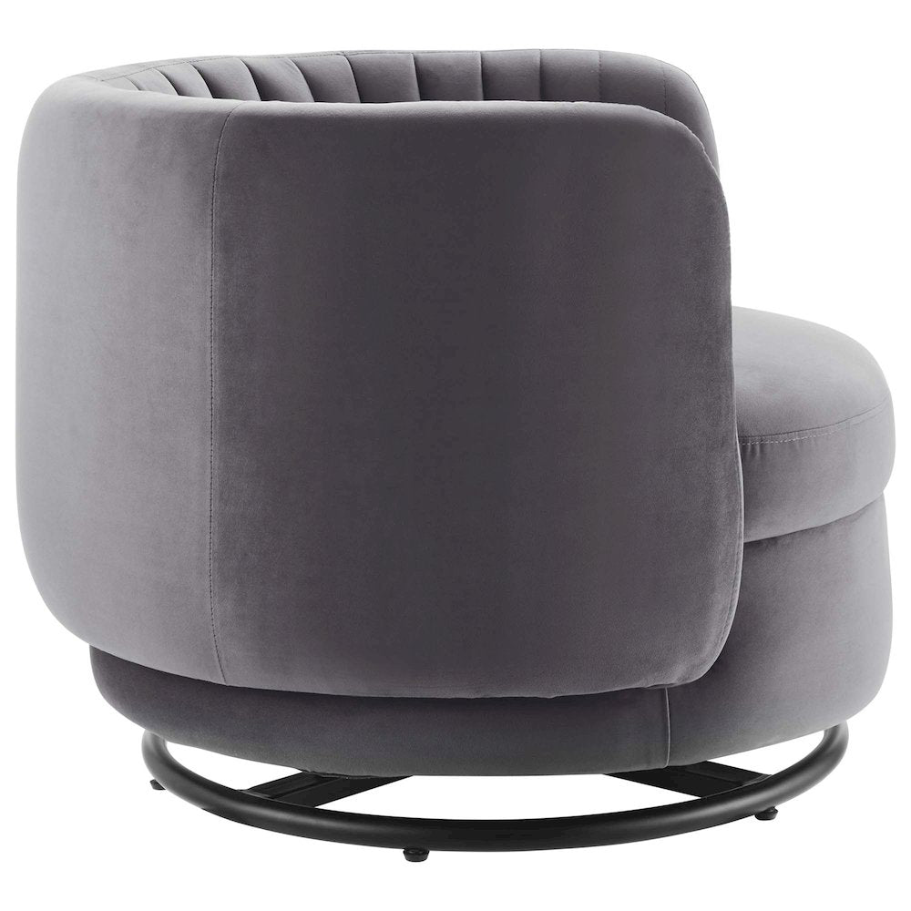 Embrace Tufted Performance Velvet Swivel Chair