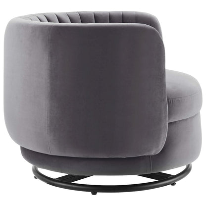 Embrace Tufted Performance Velvet Swivel Chair