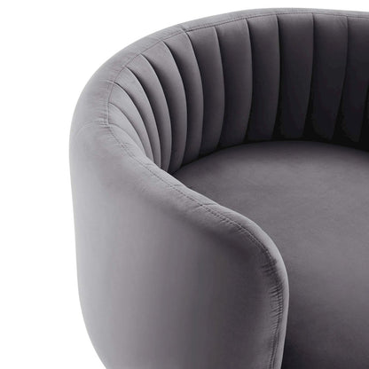 Embrace Tufted Performance Velvet Swivel Chair