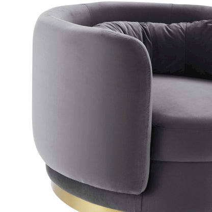 Relish Performance Velvet Swivel Chair