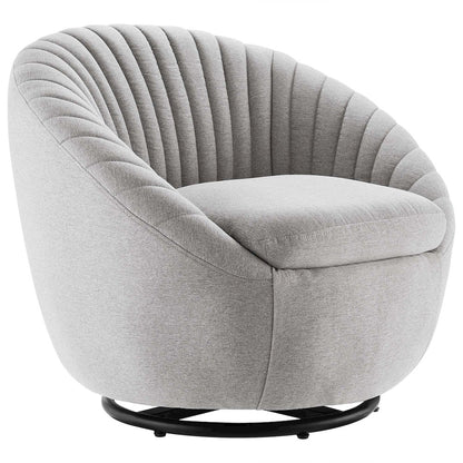 Whirr Tufted Fabric Swivel Chair