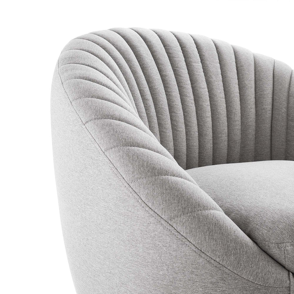 Whirr Tufted Fabric Swivel Chair