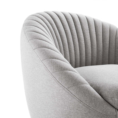 Whirr Tufted Fabric Swivel Chair