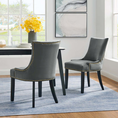 Marquis Performance Velvet Dining Chairs Set of 2