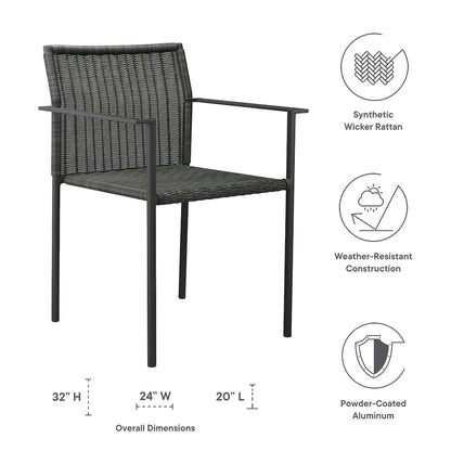 Lagoon Outdoor Patio Dining Armchairs Set of 2