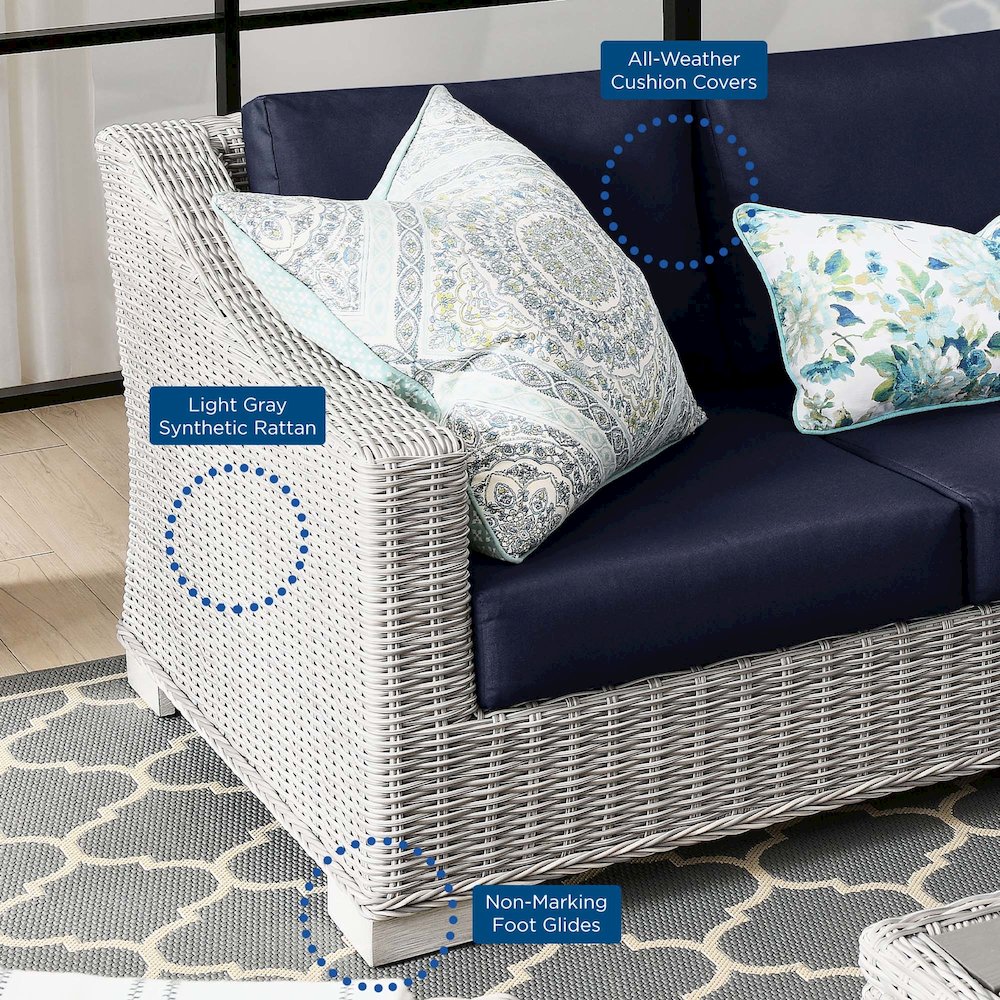 Conway 4-Piece Outdoor Patio Wicker Rattan Furniture Set
