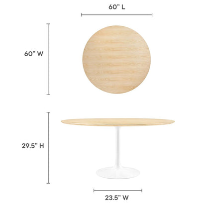 Lippa 60" Round Wood Dining Table