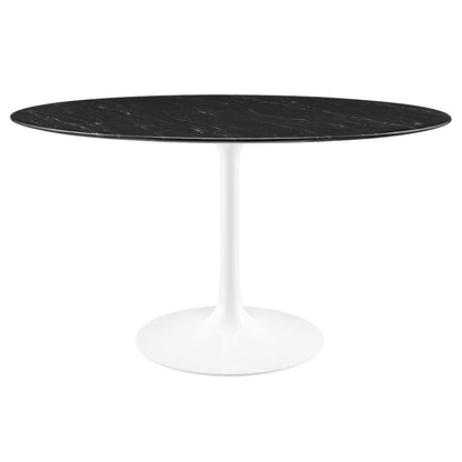 Lippa 54" Round Faux Marble Dining Table