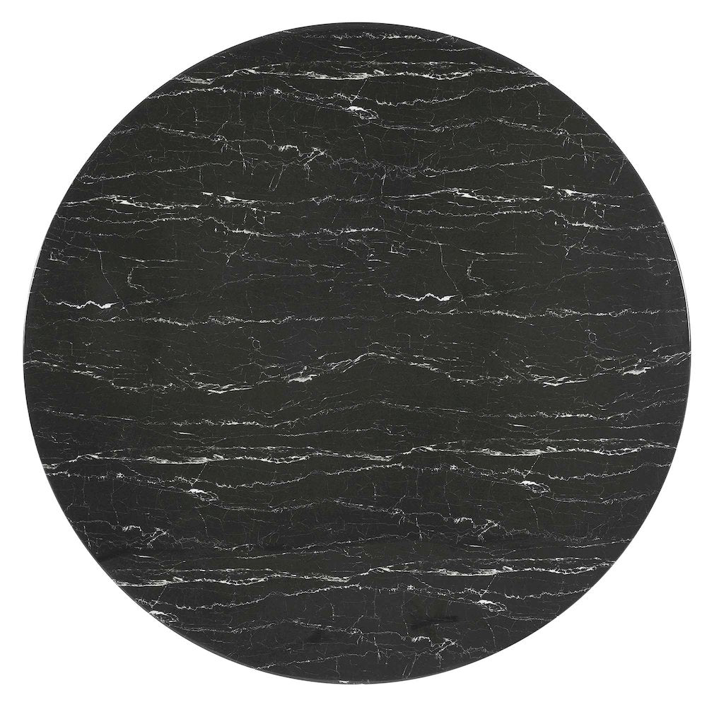 Lippa 60" Round Faux Marble Dining Table