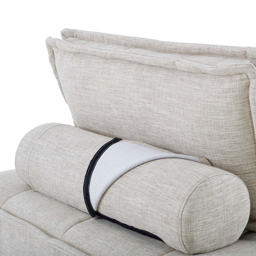 Saunter 4-Piece Tufted Fabric Fabric Sectional Sofa