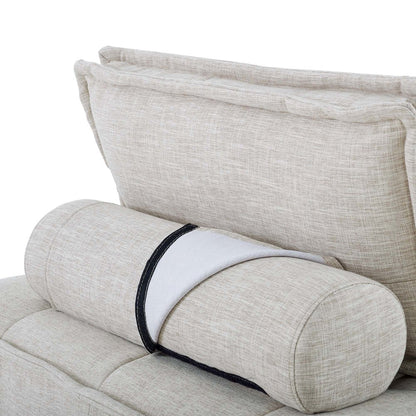 Saunter 4-Piece Tufted Fabric Fabric Sectional Sofa