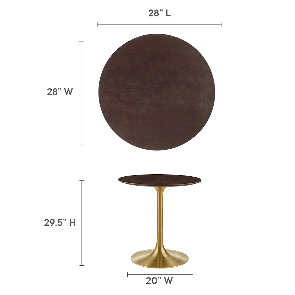 Lippa 28" Round Wood Dining Table