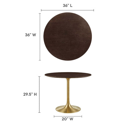 Lippa 36" Round Wood Dining Table