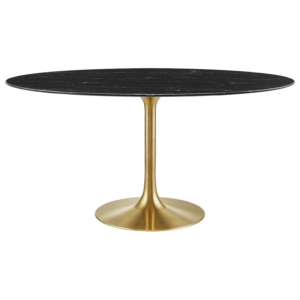 Lippa 60" Oval Faux Marble Dining Table