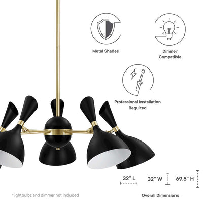 Declare 5-Light 6" Arm Pendant