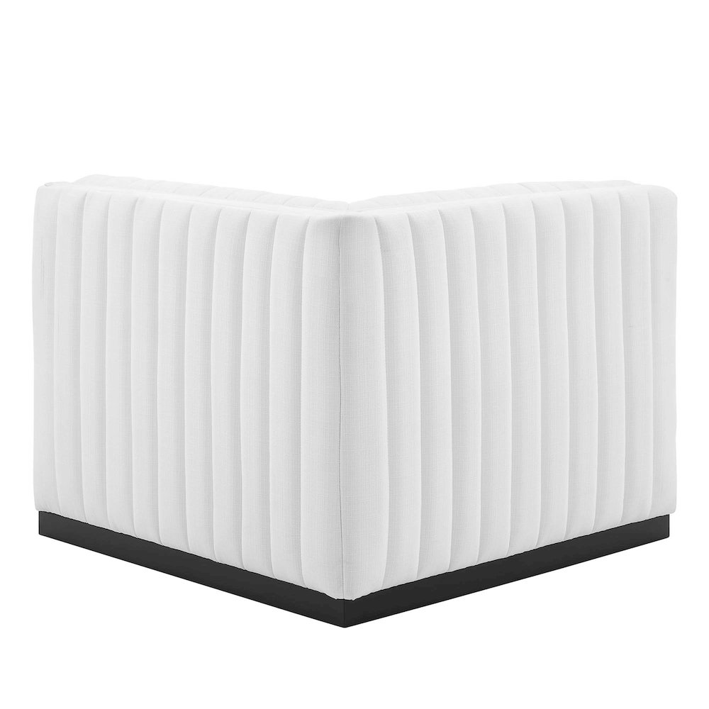 Conjure Channel Tufted Upholstered Fabric Left Corner Chair