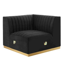 Conjure Channel Tufted Performance Velvet Left Corner Chair