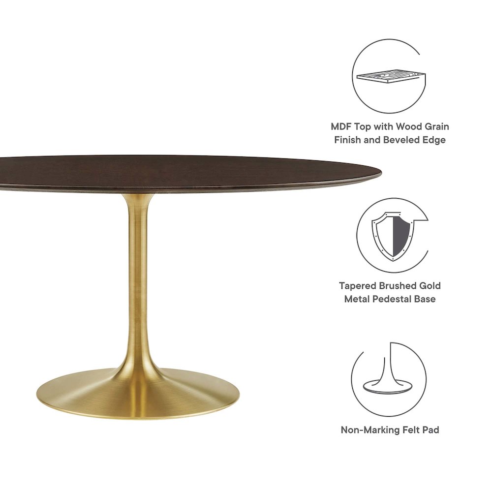 Lippa 60" Oval Wood Dining Table