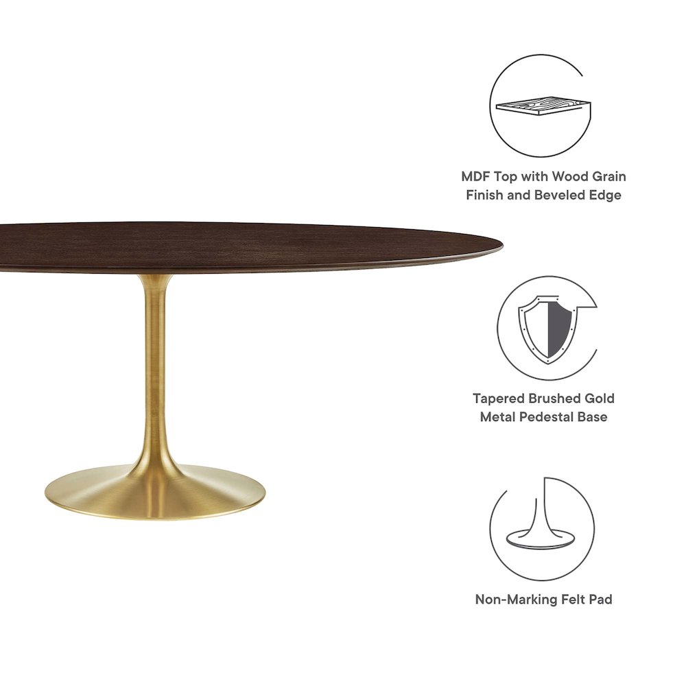 Lippa 78" Oval Wood Dining Table
