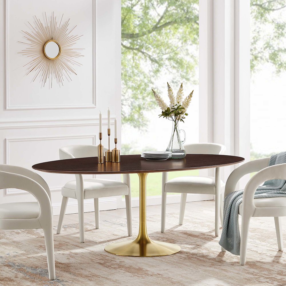 Lippa 78" Oval Wood Dining Table