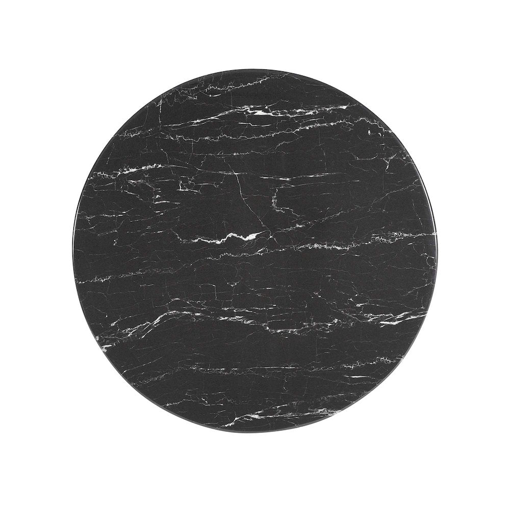 Lippa 28" Round Faux Marble Bar Table