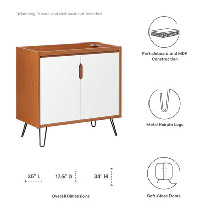 Energize 36" Bathroom Vanity Cabinet (Sink Basin Not Included)