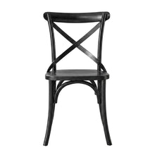 Solid Wood Dining Side Chair with Cushioned Seat for Dining Room, Black
