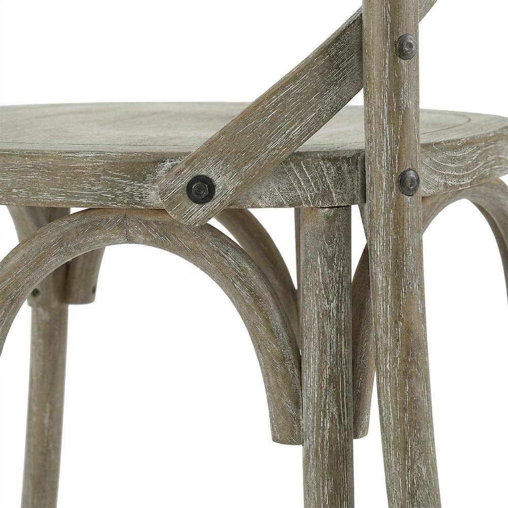 Solid Wood Dining Side Chair with Cushioned Seat for Dining Room, Gray